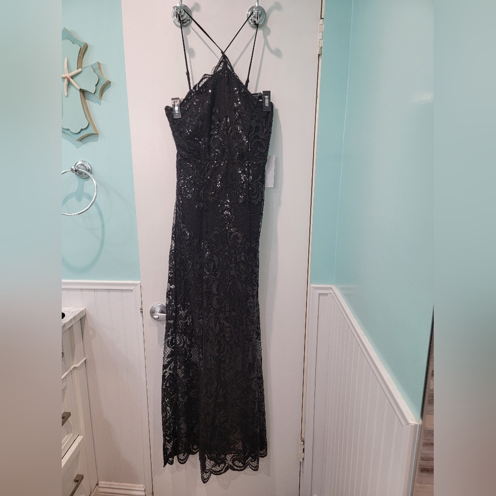 NWT Venus sequin halter top Sheath dress